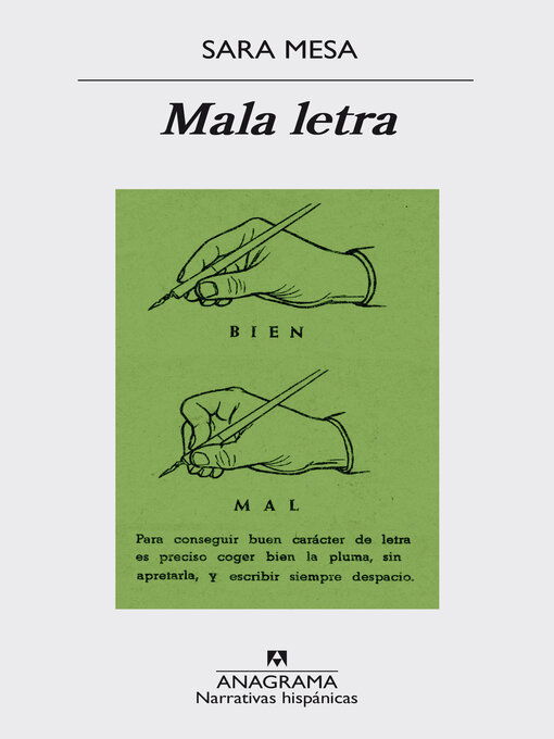 Title details for Mala letra by Sara Mesa - Available